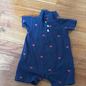 12 month one piece crab theme outfit